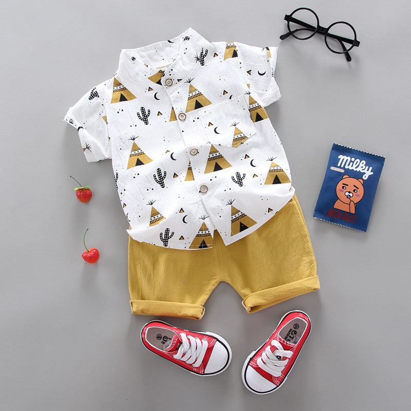 Children's clothing sports suit Yellow