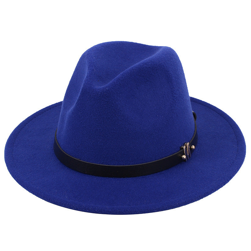British black jazz hat Blue
