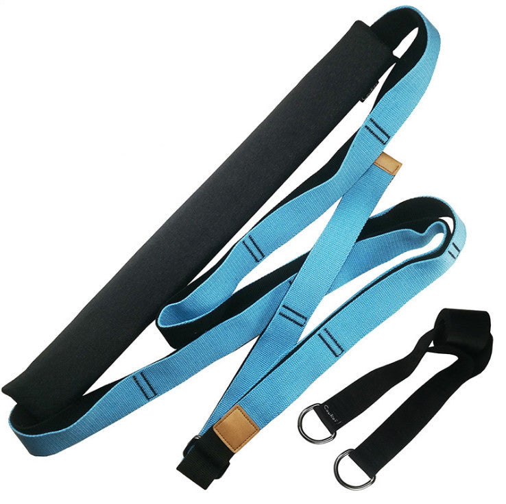 Yoga Strap Exercise Gym Belt Blue 3.8 cm
