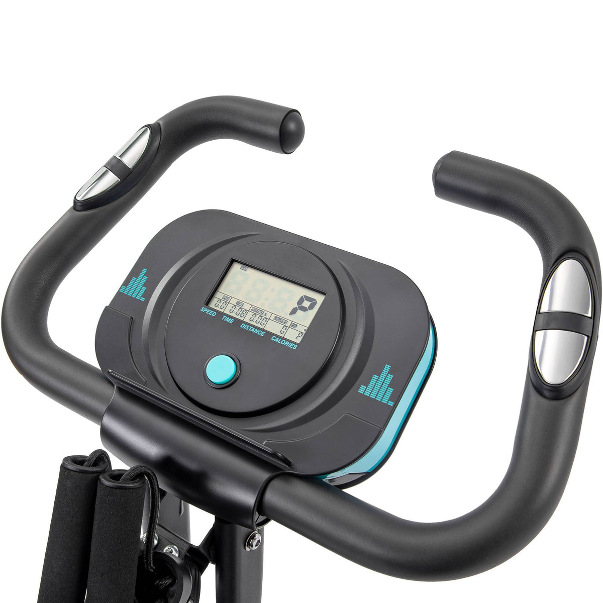 Folding Exercise Bike,Fitness Upright Recumbent X-Bike Adjustable Resistance