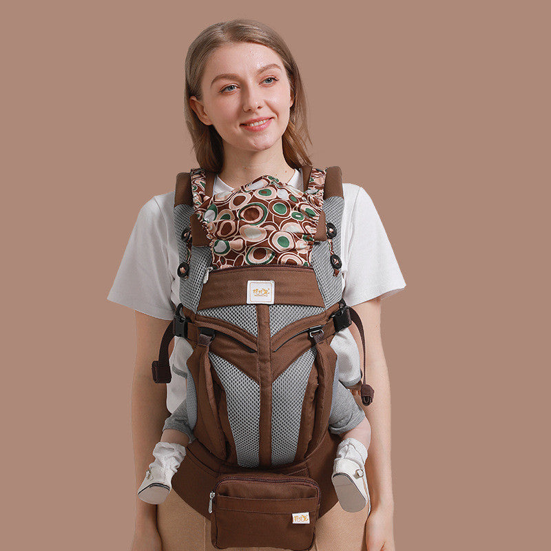 Front And Rear Dual-use Baby Carrier For Mother And Baby Coffee