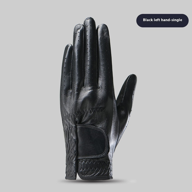 Men's Leather Breathable Non-slip Gloves Single Left Hand Black