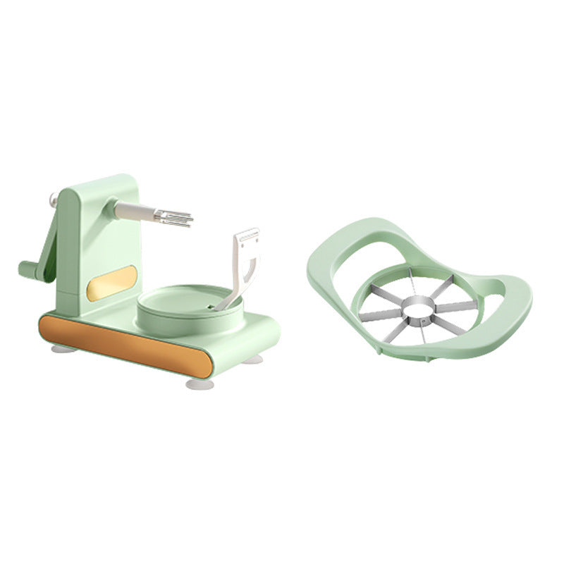 Hand-cranked Multifunctional Peeler Machine Home Peeler Cutter Kitchen Slicer Tools With Gadgets Fruit Corer Kitchen Gadgets Light Green Peeler Splitter