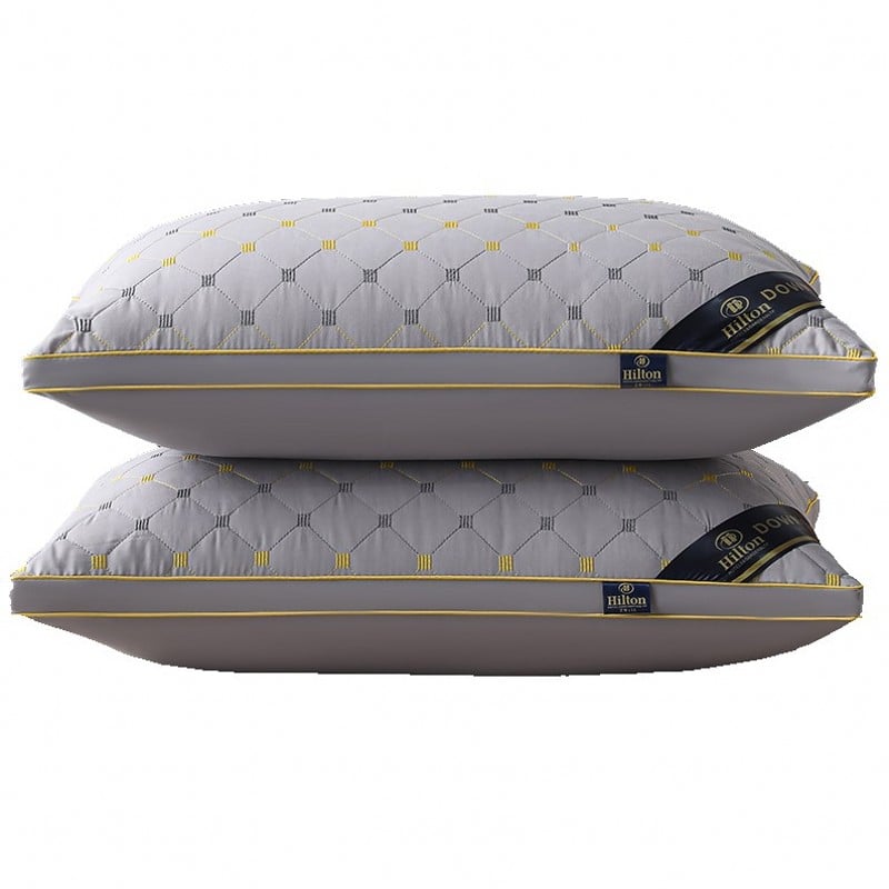 Hilton Hotel Feather Velvet High Rebound Pillow Pillow Core Household Adult Single Neck Pillow Fiber Pillow Core