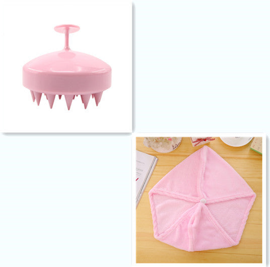 Silicone Brush To Clean The Scalp And Massage The Blood Meridians Set1