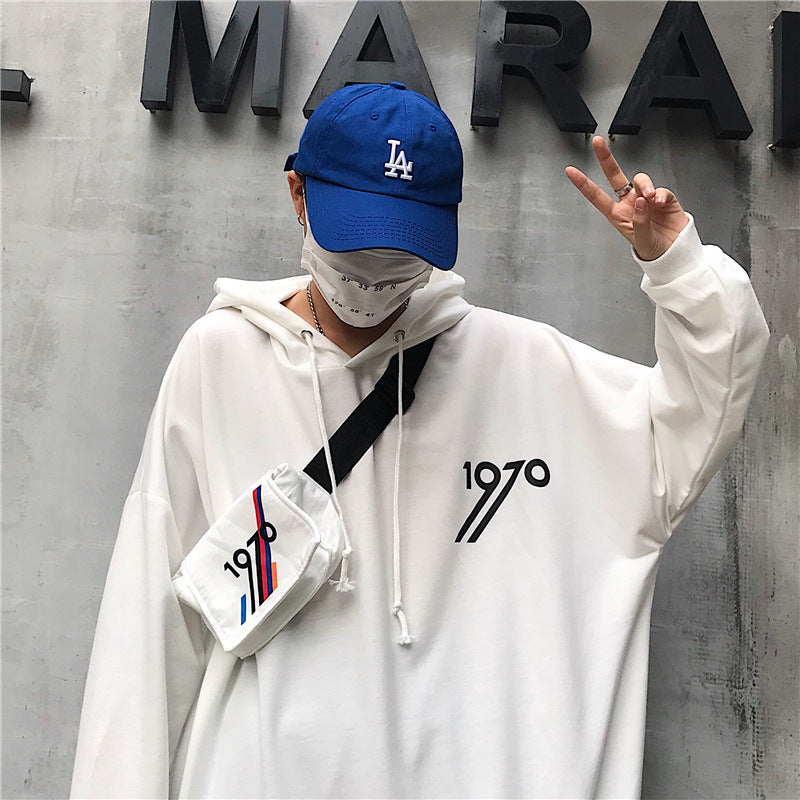 Printed sweaters, small bags, long sleeves for men and women white