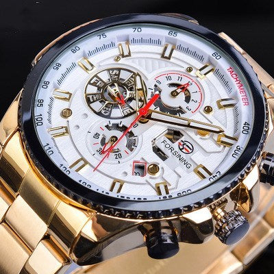 Automatic mechanical watch men's watch White gold belt