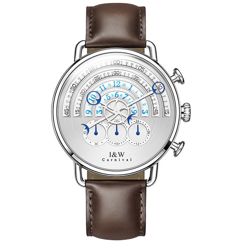 Creative watch waterproof belt fashion watch White coffee