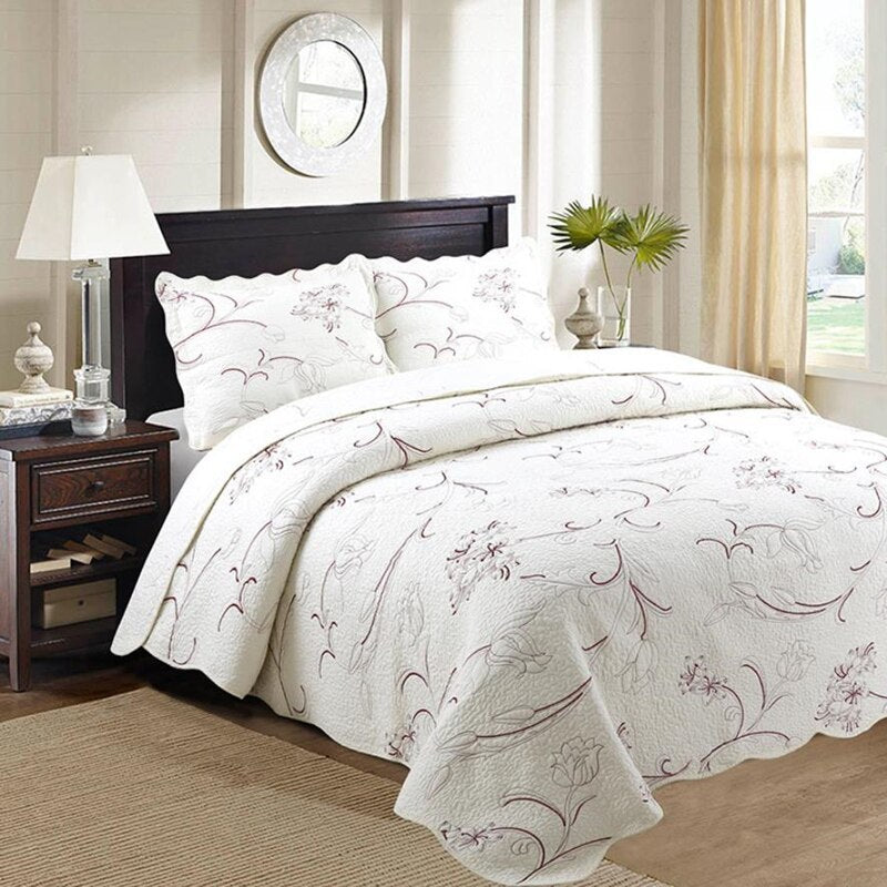 Three-piece cotton bed Red