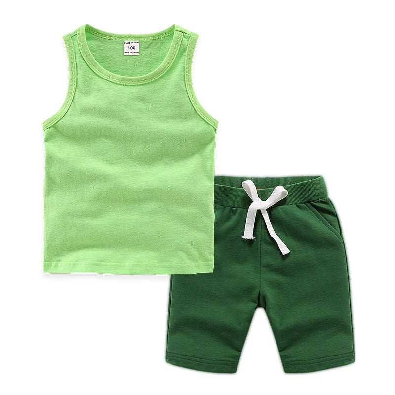 Children's Clothing Suit Customization Light Green