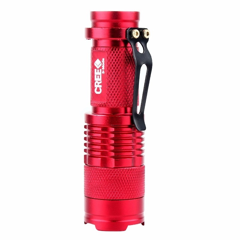 5 Colors Mini LED Flashlight Q5 2000lm Waterproof LED Laterna 1 Modes Zoomable PortableTorch Penlight AA 14500