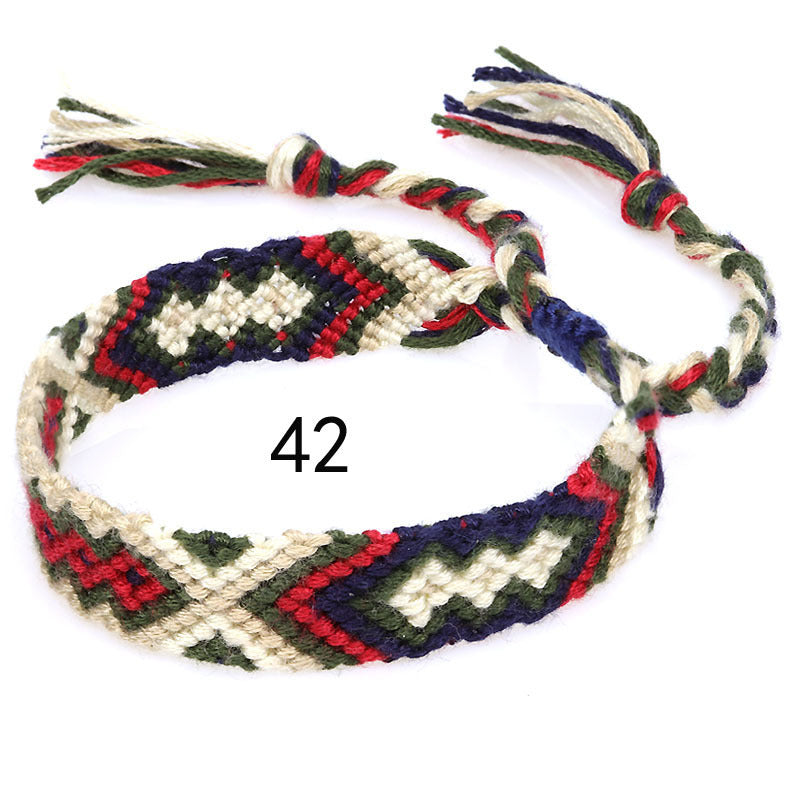 Nepal Ethnic Style Woven Rainbow Bracelet Style 42