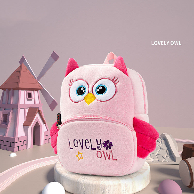 Kindergarten Boys And Girls Small Schoolbag Cute Children Backpack Owl