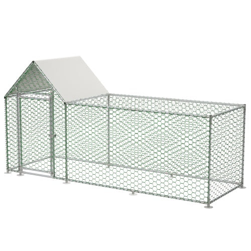 Poultry Habitat Cage With Lid For Chicken Coop Argent