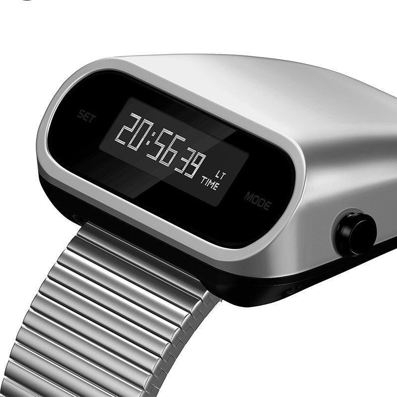 Simple Fashion Multifunction Electronic Watch Silver Fine Steel