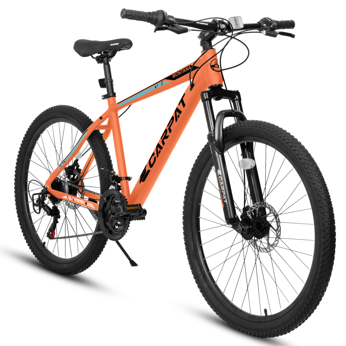 A26322 26-inch Mountain Bike Aluminum Frame Shock Absorbing Front Fork Bike 21-speed Disc Brake Mountain Bike ORANGE