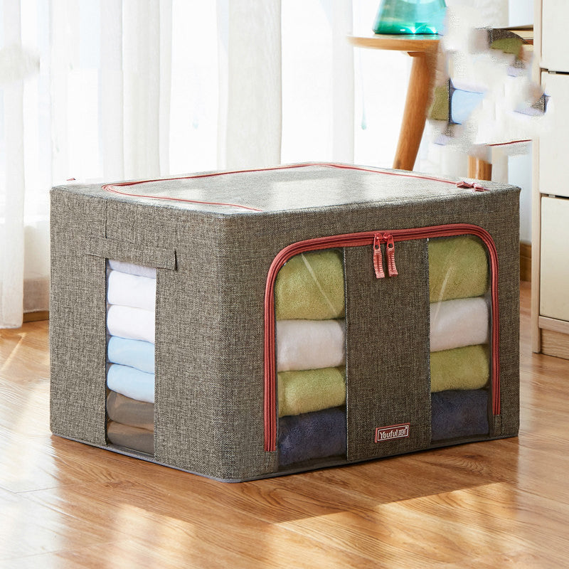 Clothes quilt storage box Dark Grey