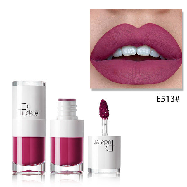 Lipstick 16 color white bottle matte lip gloss lasting moisturizing E513
