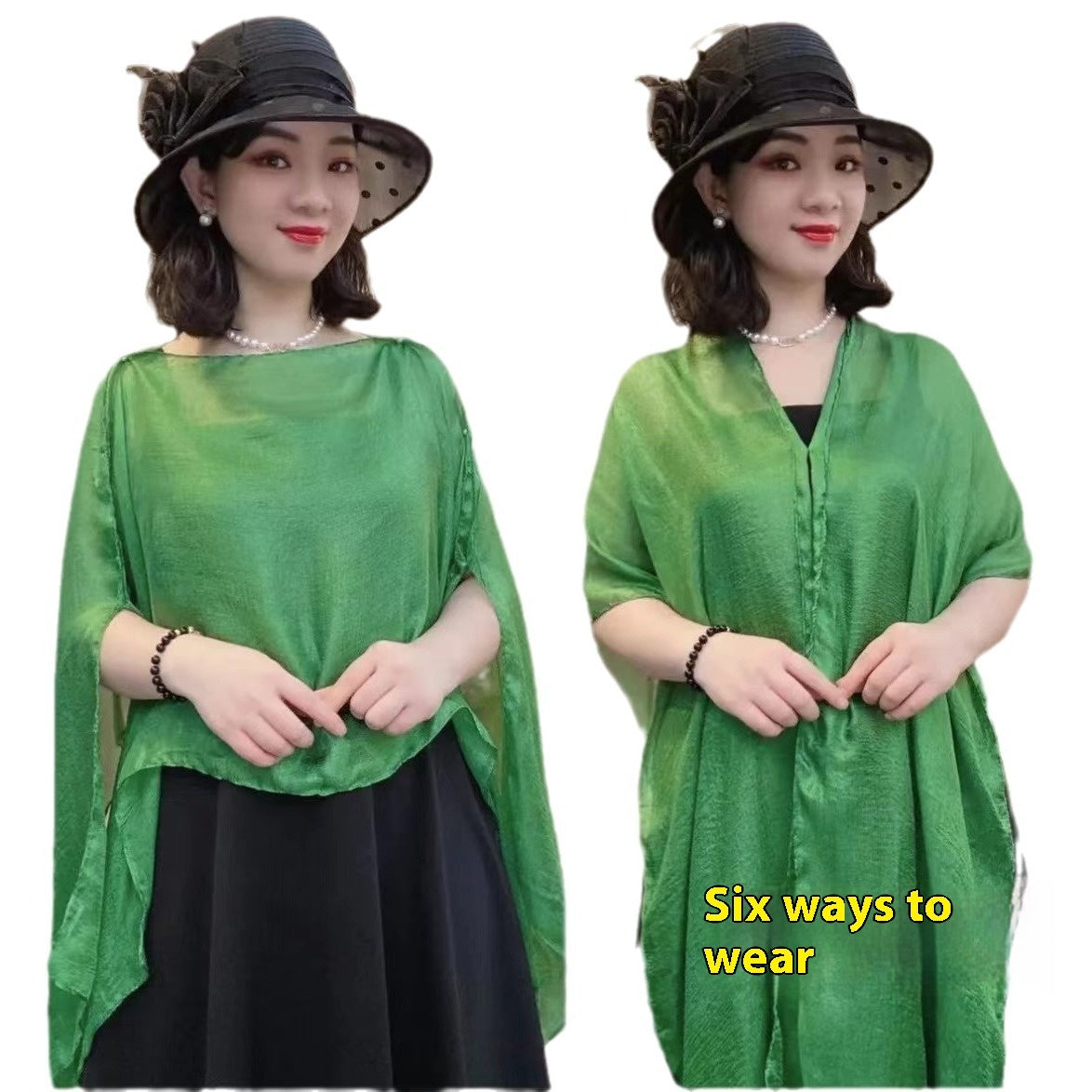 Solid Color Vacation Style Fashionable All-match Sunscreen Pullover Scarf Shawl