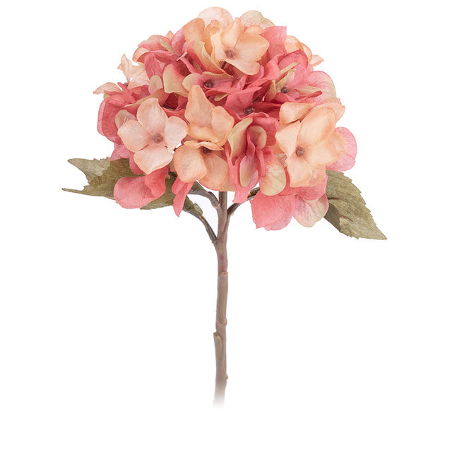 Artificial Flowers Hydrangea Branch Home Wedding Decor Autum Orange