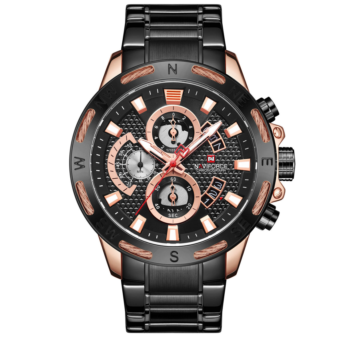 Men's Watch Men's Multifunctional Waterproof Quartz Watch Men's Watch Black