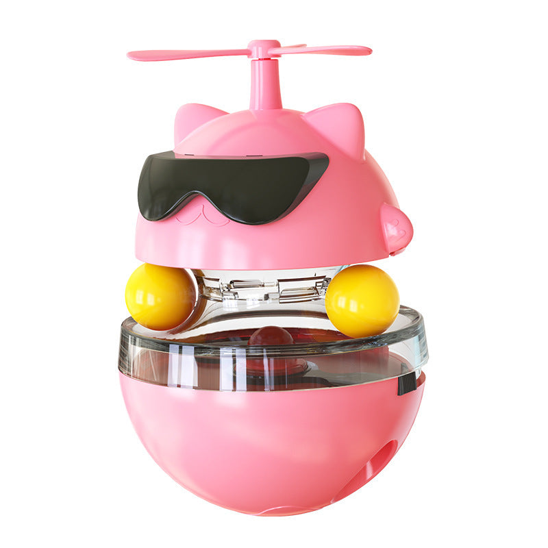 Cat Toy Laser Electric Infrared Ray Funny Turntable Tumbler Pink USB