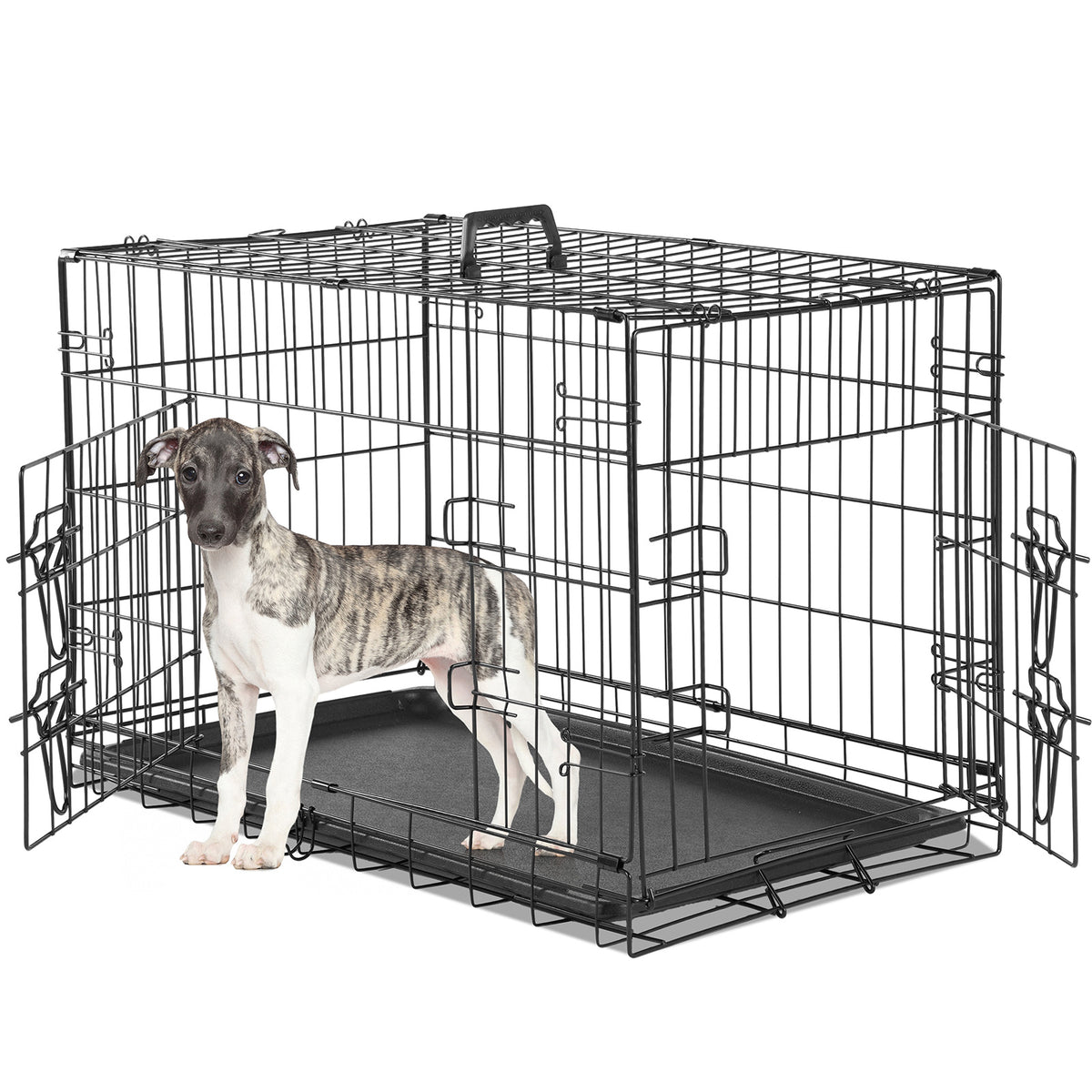 A Dog Cage With Two Doors 30double door