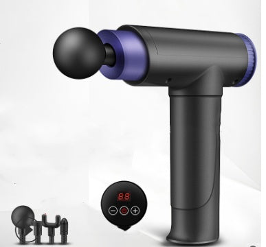 Fitness electric muscle relaxer massager Black 4 head charging