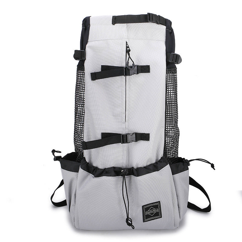 Pet Dog Carrier Bag Carrier For Dogs Backpack Out Double Shoulder Portable Travel Backpack Outdoor Dog Carrier Bag Travel Grey