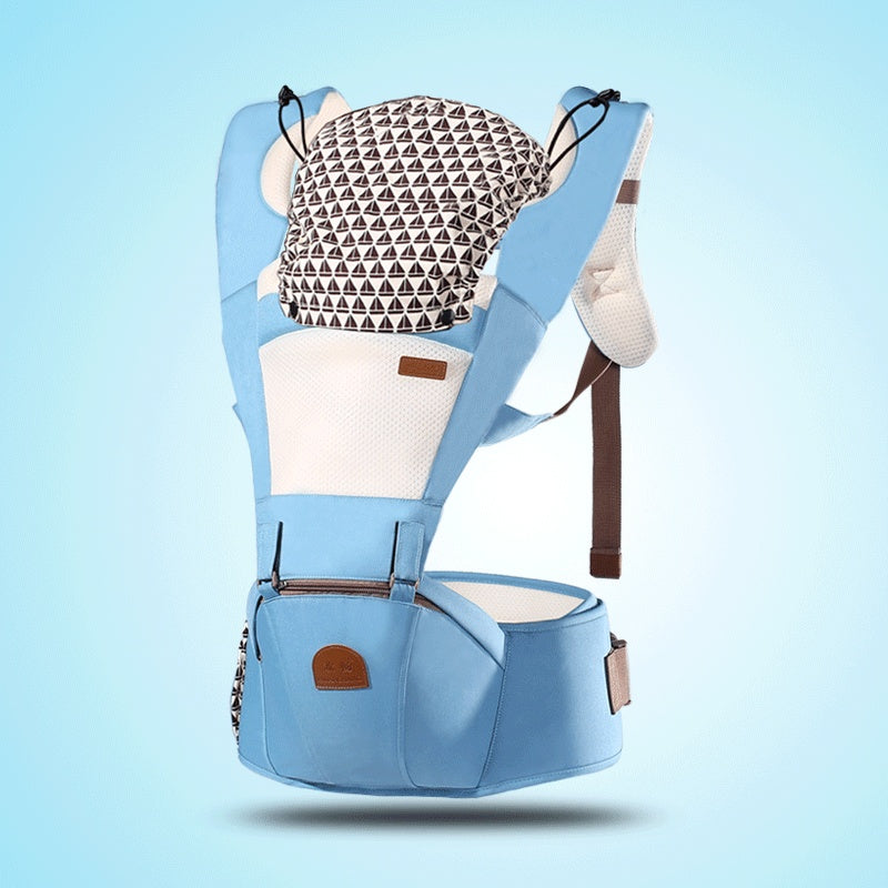 Multifunctional shoulder baby carrier Light Blue