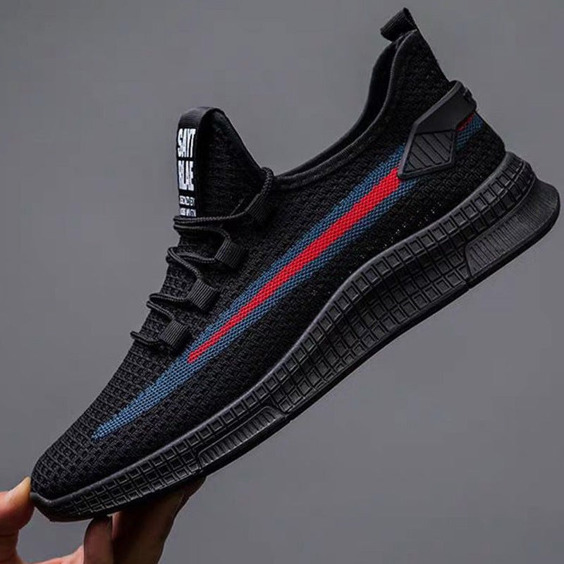 Wild flying knit men's shoes Black
