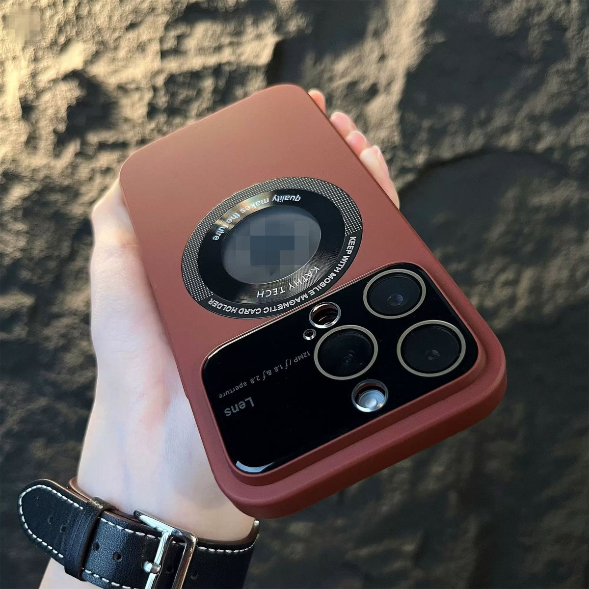 Frosted Drop-resistant Protective Case Brown