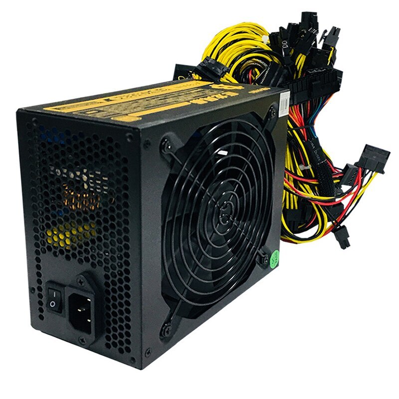 Full Voltage 110V Power Supply Rated 1600W 1800W 2000W Multiple Single-channel Power Supply Black