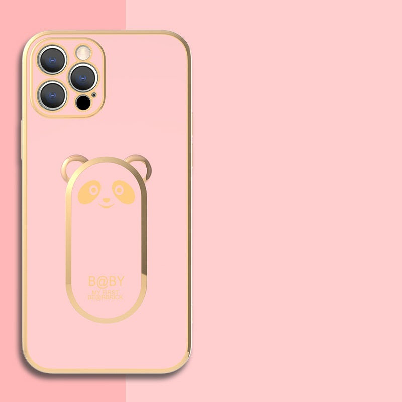 Panda Magnetic Ring Holder Phone Case Cover Pink