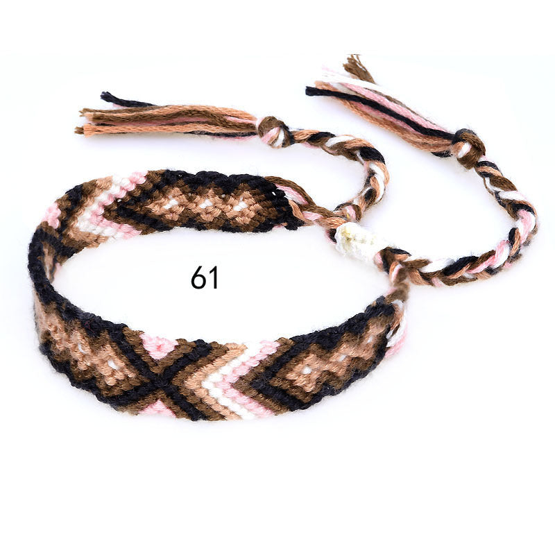 Nepal Ethnic Style Woven Rainbow Bracelet Style 61