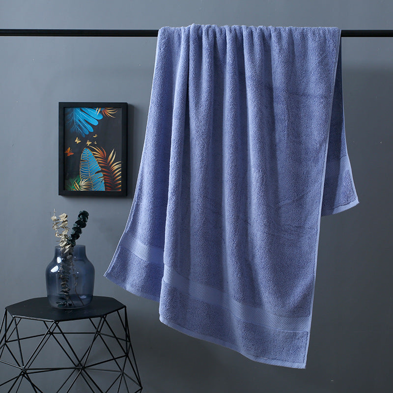 Class A Plus-sized Thick Long-staple Cotton Bath Towel Blue 80x160cm