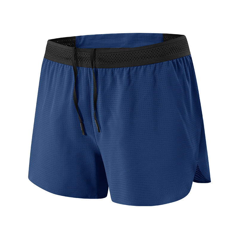 Quick-drying Shorts Glue-pressed Loose Breathable Outdoor Fitness Pants Running Exercise Shorts Blue Style