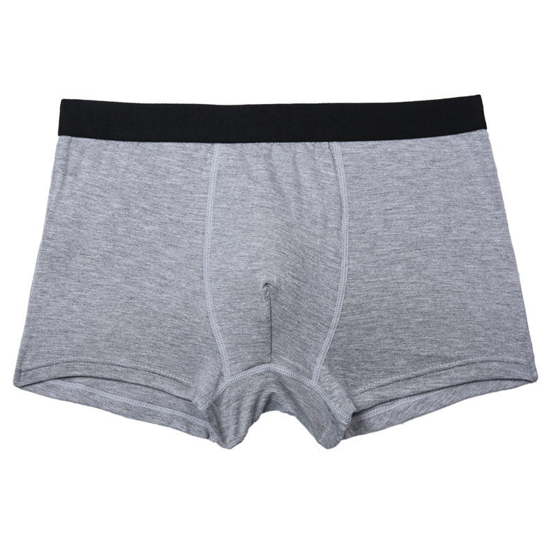 Pure Color Bamboo Fiber Men Underwear Grey