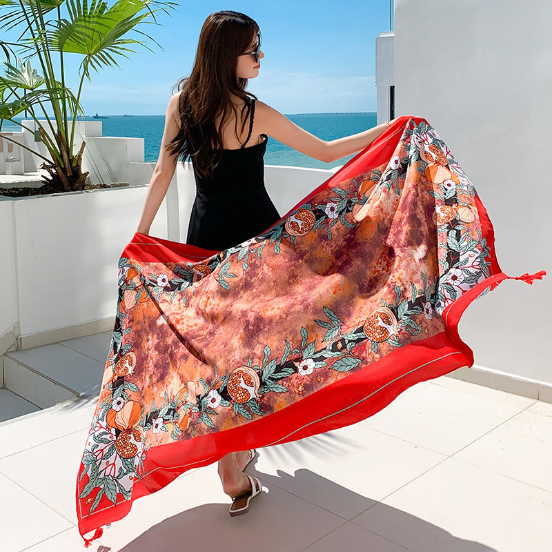 Sun-proof All-matching Shawl Beach Travel Dual-use Outdoor Beach Towel Picture 06 180X90cm