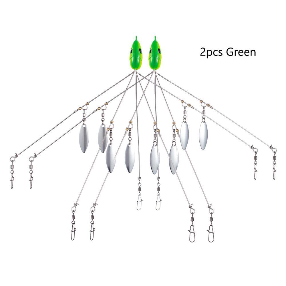 Bassdash Umbrella Fishing lure 2pc Green