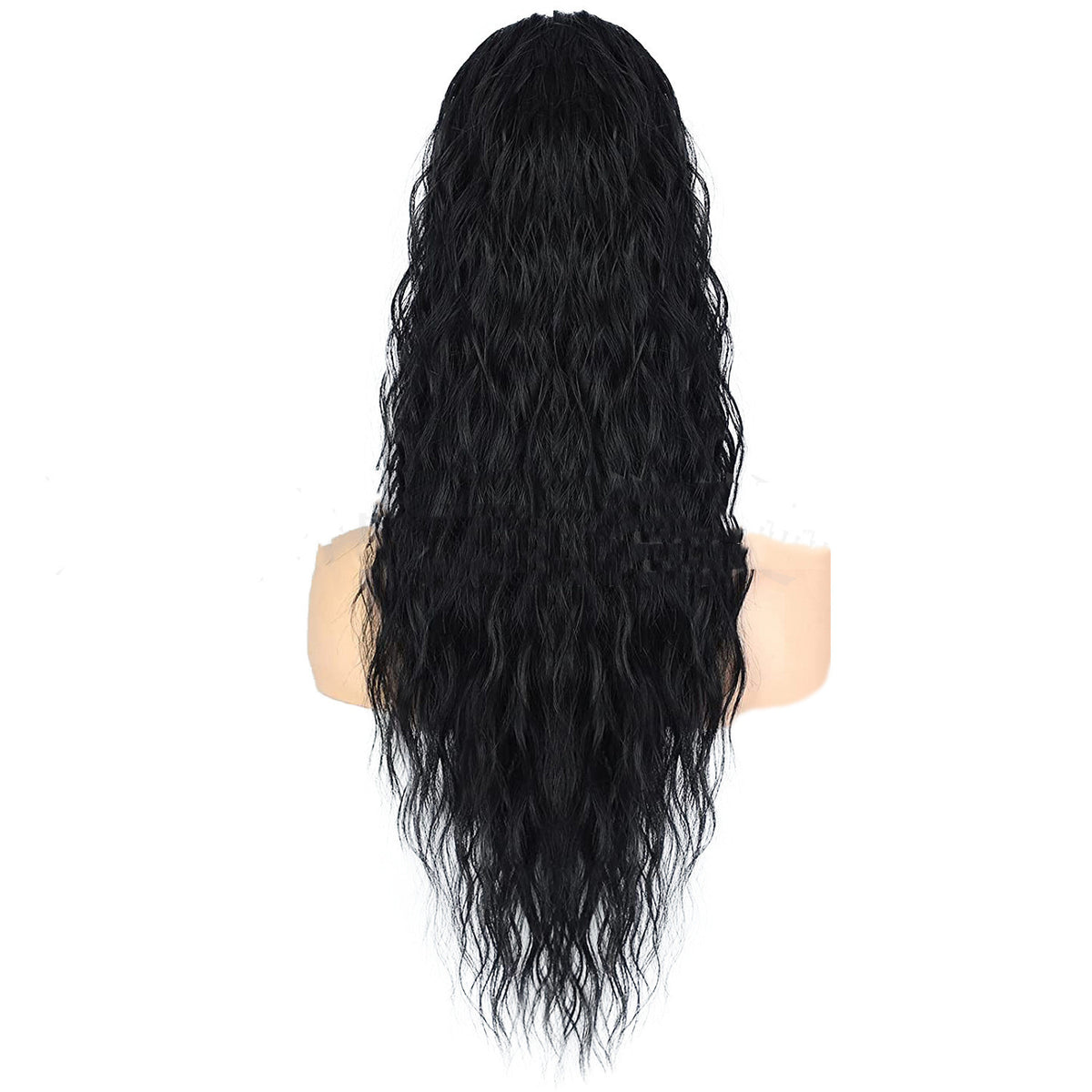 Ponytail Wig Small Curls Long Curly Hair Curl Ponytail Wig For Women 1B