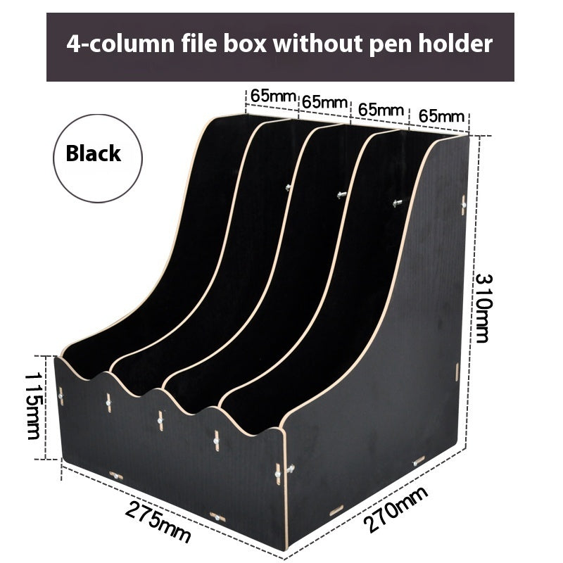 Office Desk Surface Panel Organizer Folder Storage Box Drawer Style 12 Black