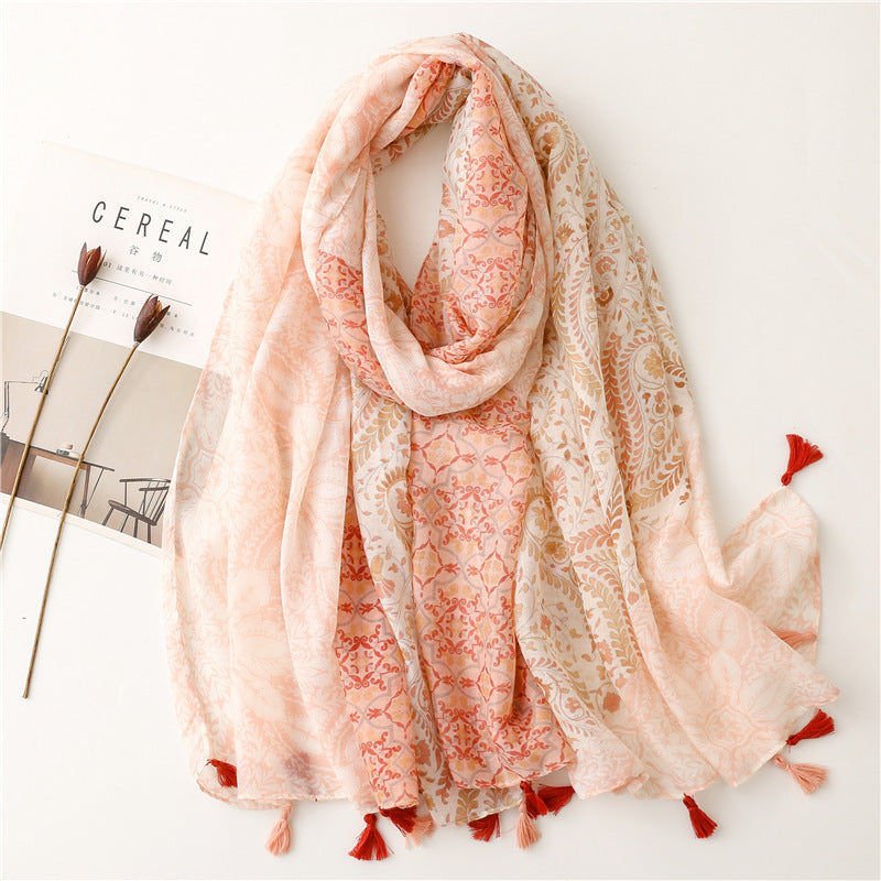 Creative Chinese Style Cotton And Linen Scarf SL2202009 180X88CM
