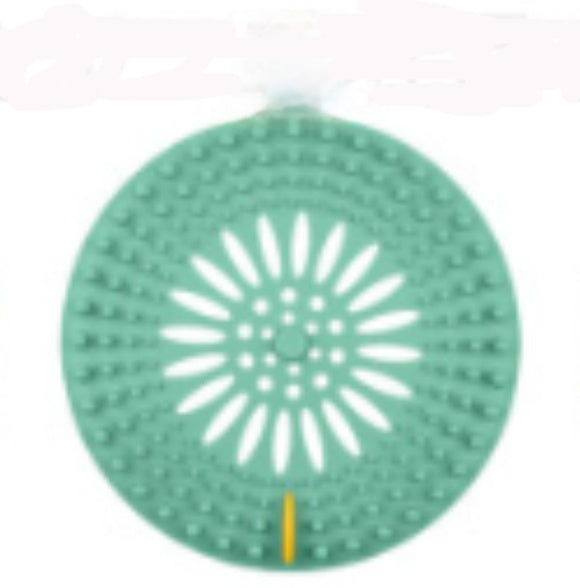 Bathroom Bathtub Kitchen Flexible Glue Silicone Floor Drain Mesh Faucet Hydrophilic Pad Filter Hair Extension Machine Green 16x13x1cm