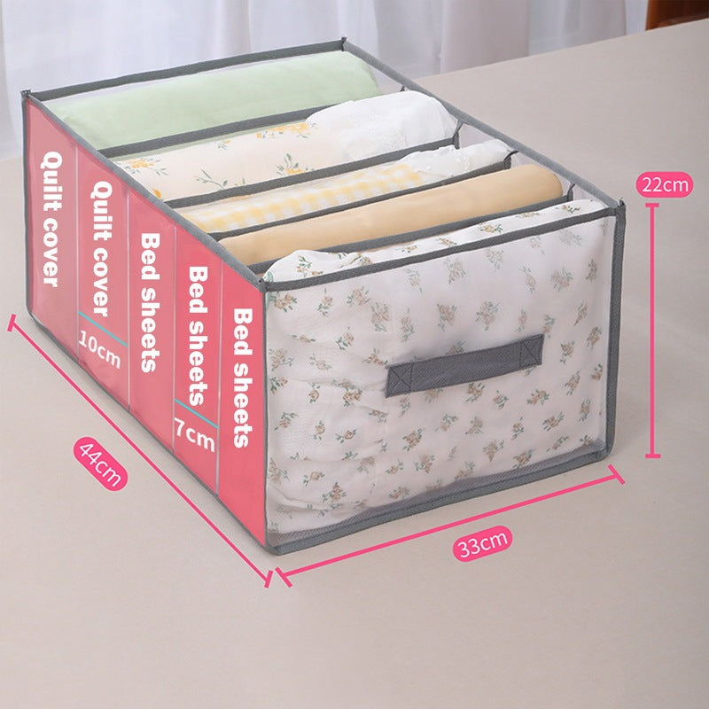 Quilt Clothes Storage Bag Dustproof Blanket Wardrobe Organizer Bed sheet5 gray