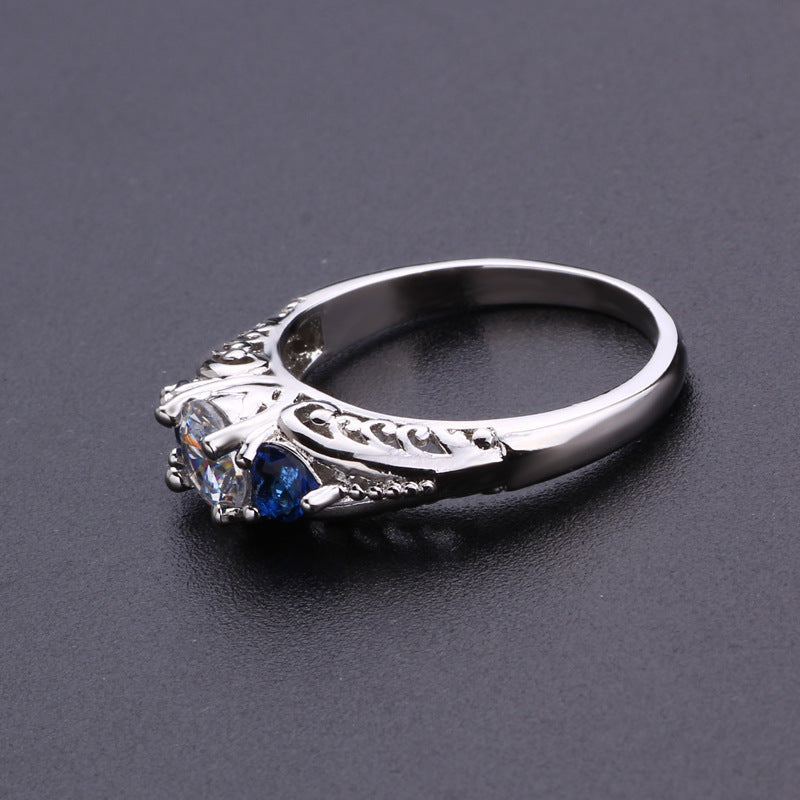 European And American Sapphire Engagement Ring