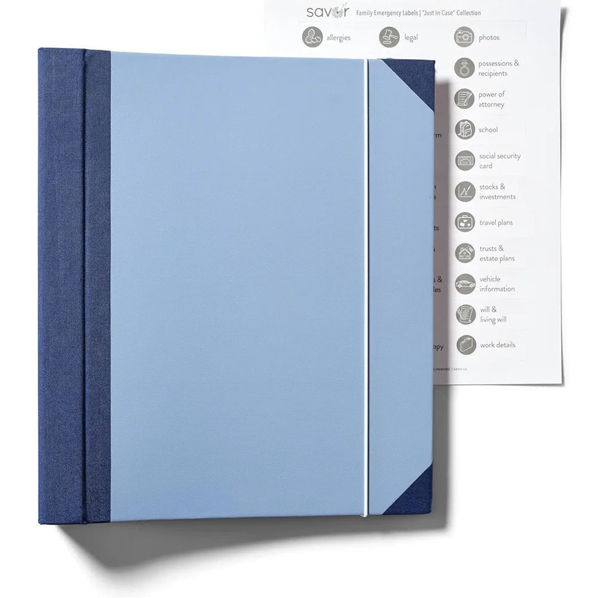 Fashion Manila Pocket Storage File Folder Blue