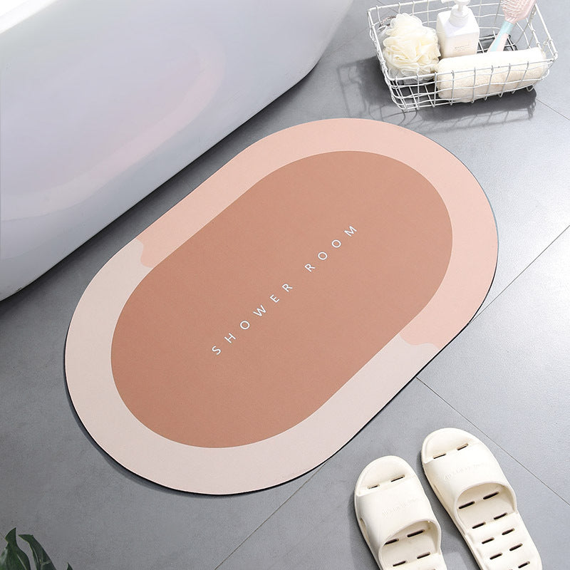 Home Bathroom Super Absorbent Shower Bath Mat COrange 400MMx600MM