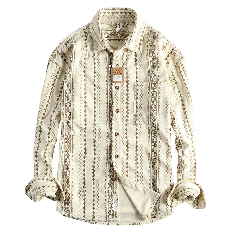 Ethnic Style Navajo Totem American Retro Casual Men's Shirt
