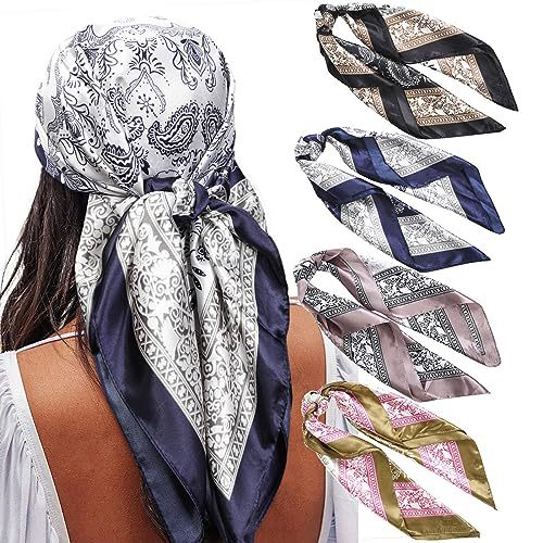 Square Printing Real Silk Scarf 020 Style